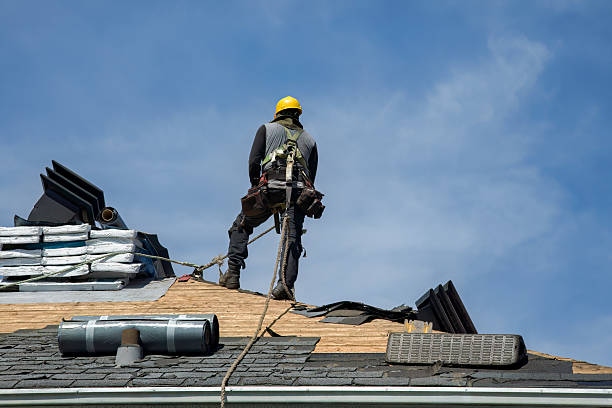 Professional Gutter Installation technician working in Old Orchard Beach, ME